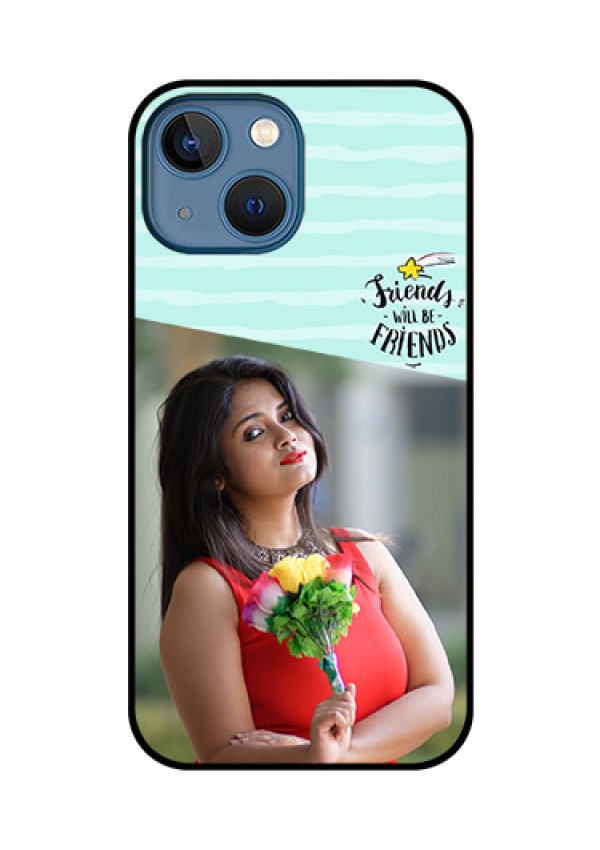 iPhone 13 Mini Custom Glass Phone Case - Friends Picture Icon Design
