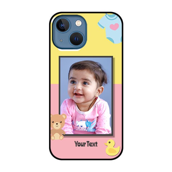 iPhone 13 Mini Photo Printing on Glass Case - Kids 2 Color Design