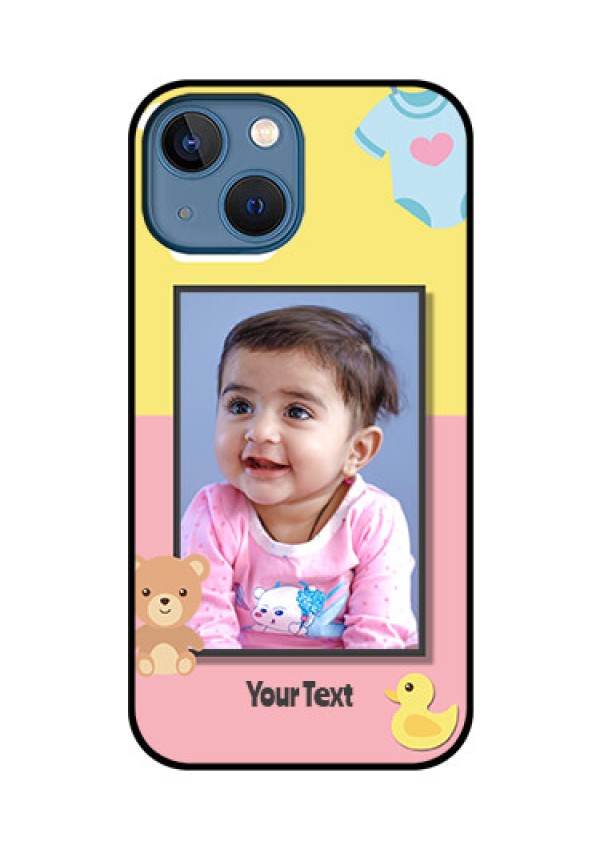 iPhone 13 Mini Photo Printing on Glass Case - Kids 2 Color Design