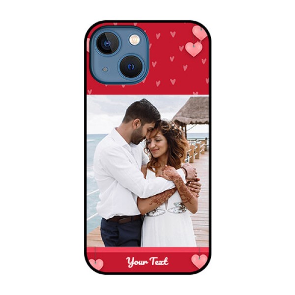 iPhone 13 Mini Custom Glass Phone Case - Valentines Day Design