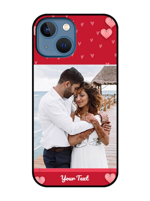 Custom iPhone 13 Mini Custom Glass Phone Case - Valentines Day Design