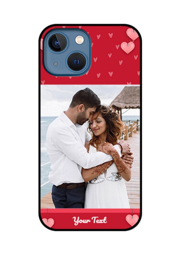 iPhone 13 Mini Custom Glass Phone Case - Valentines Day Design