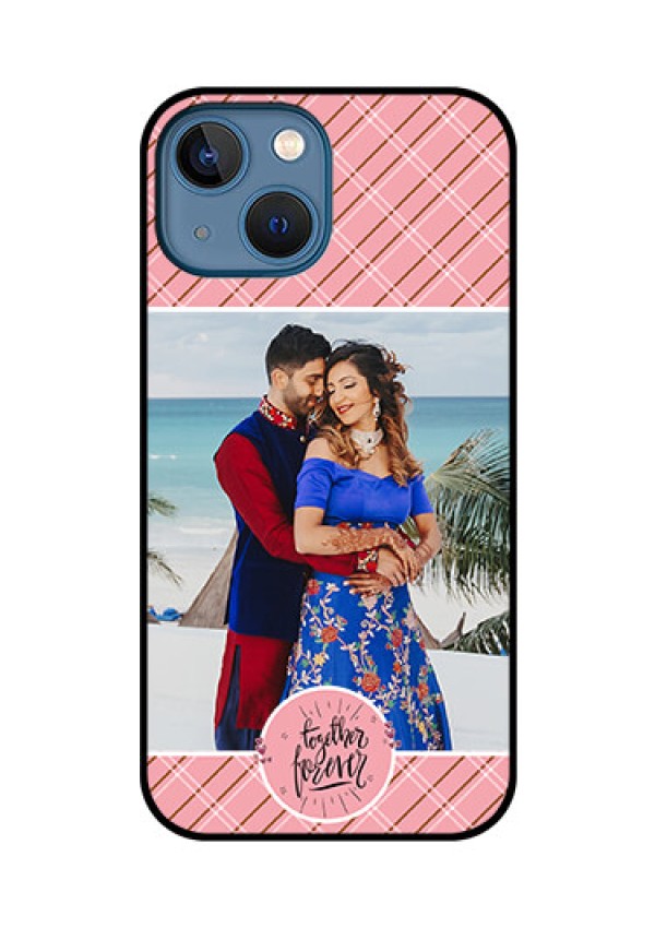 iPhone 13 Mini Personalized Glass Phone Case - Together Forever Design