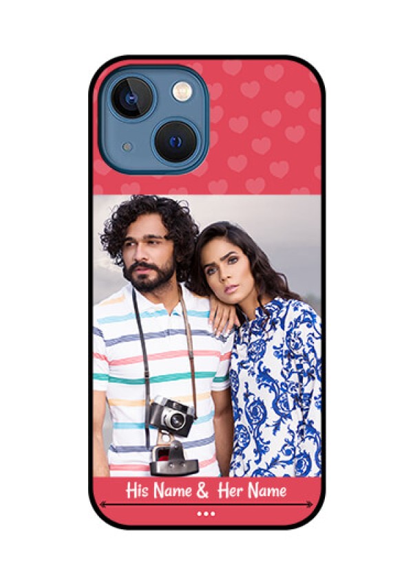 iPhone 13 Mini Photo Printing on Glass Case - Simple Love Design