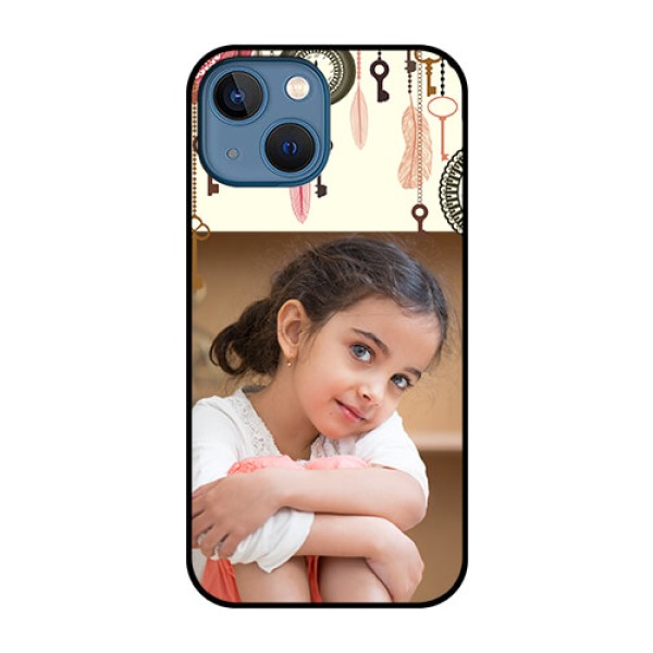 iPhone 13 Mini Custom Glass Mobile Case - Boho Style Design