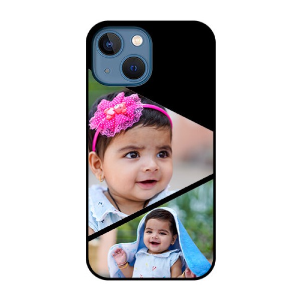 iPhone 13 Mini Custom Glass Phone Case - Semi Cut Design
