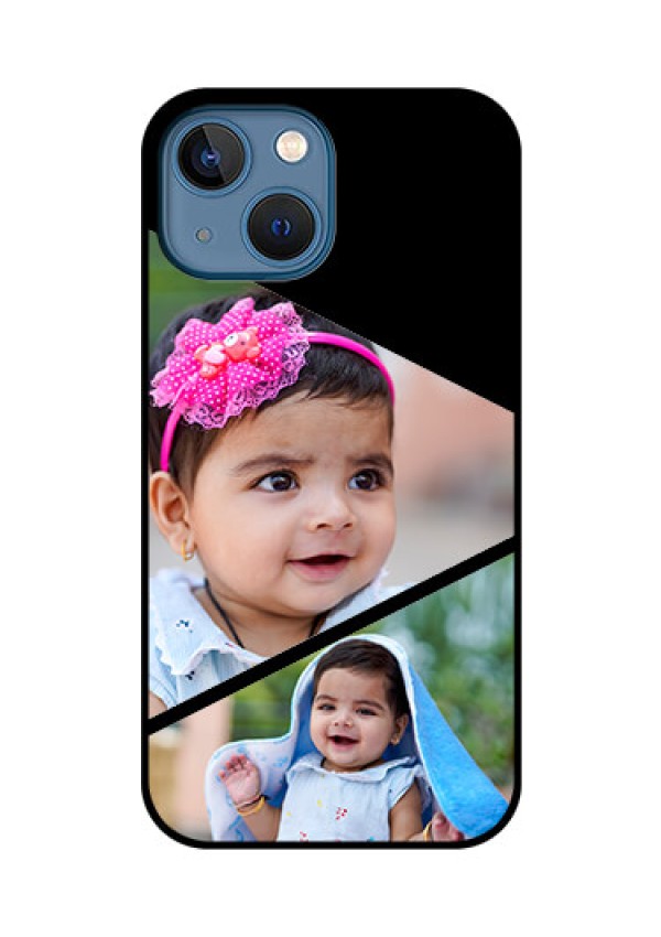 iPhone 13 Mini Custom Glass Phone Case - Semi Cut Design