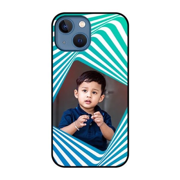 iPhone 13 Mini Personalized Glass Phone Case - Abstract Spiral Design