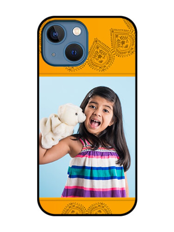 Custom iPhone 13 Mini Personalized Glass Phone Case - Photo Wedding Design