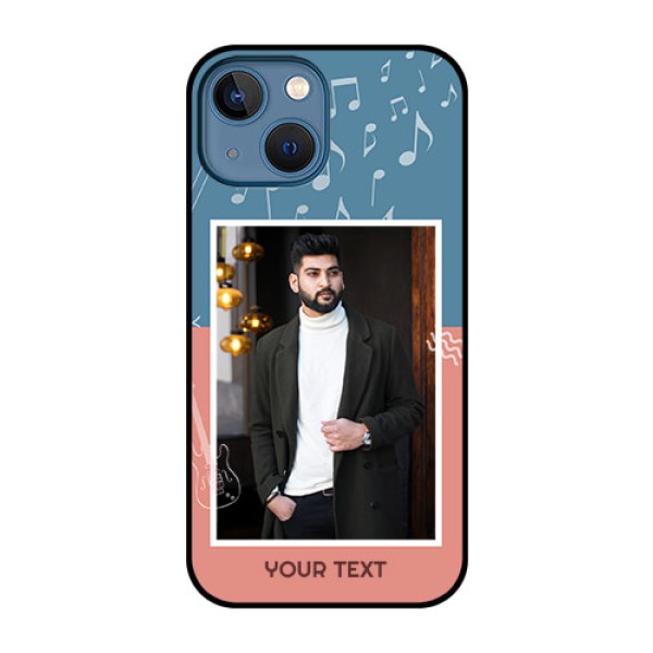 iPhone 13 Mini Photo Printing on Glass Case - with Color Musical Note Design iPhone 13 Mini Photo Printing on Glass Case - with Color Musical Note Design