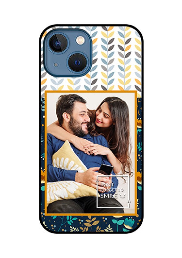 iPhone 13 Mini Custom Glass Mobile Case - Pattern Design