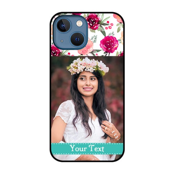 iPhone 13 Mini Custom Glass Phone Case - Watercolor Floral Design iPhone 13 Mini Custom Glass Phone Case - Watercolor Floral Design