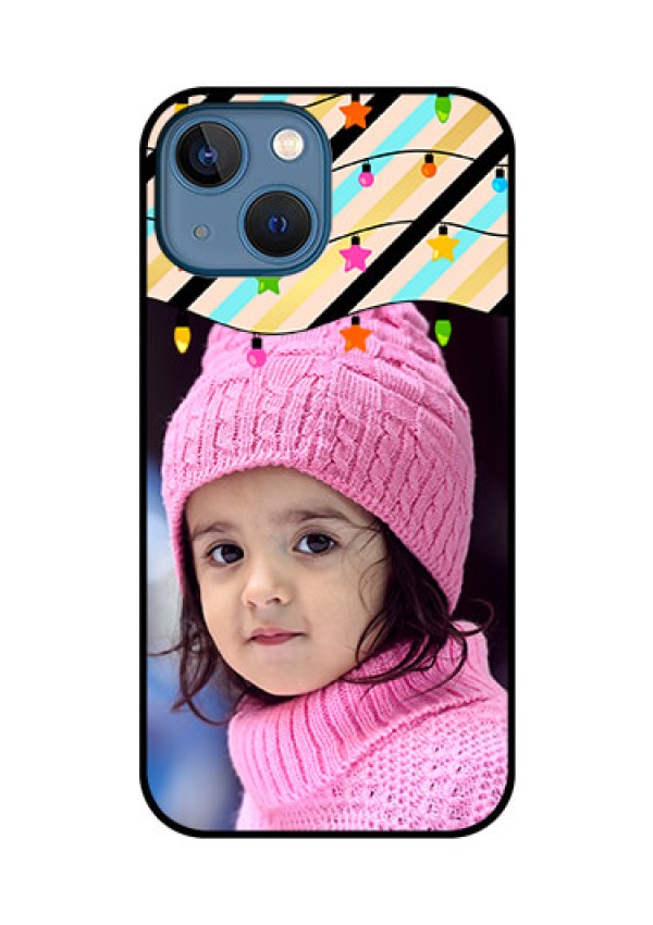 iPhone 13 Mini Custom Glass Mobile Case - Lights Hanging Design