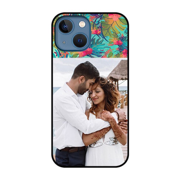 iPhone 13 Mini Photo Printing on Glass Case - Watercolor Floral Design iPhone 13 Mini Photo Printing on Glass Case - Watercolor Floral Design