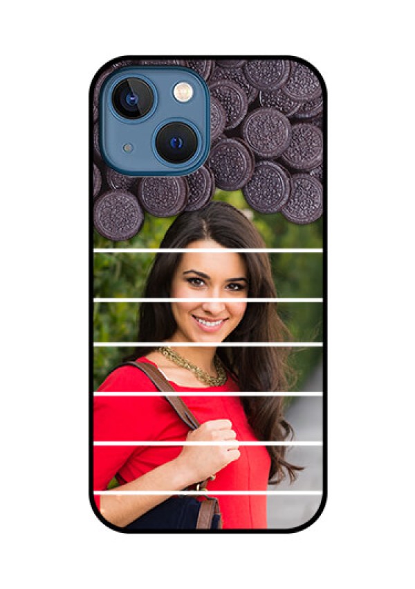 iPhone 13 Mini Custom Glass Phone Case - with Oreo Biscuit Design