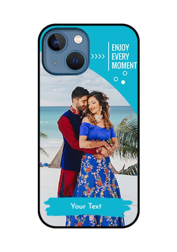 iPhone 13 Mini Custom Glass Mobile Case - Happy Moment Design