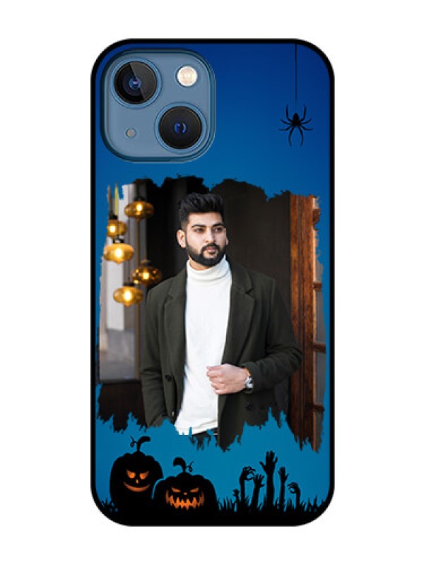 Custom iPhone 13 Mini Photo Printing on Glass Case - with pro Halloween design