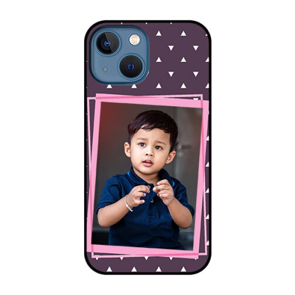 iPhone 13 Mini Custom Glass Mobile Case - Triangle Pattern Dotted Design