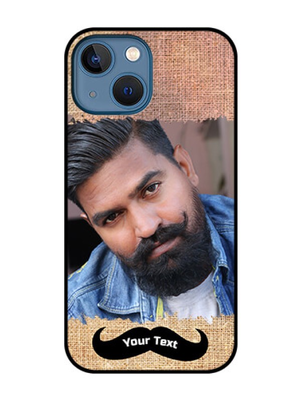 Custom iPhone 13 Mini Personalized Glass Phone Case - with Texture Design