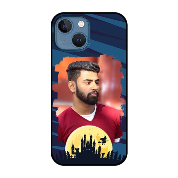 iPhone 13 Mini Photo Printing on Glass Case - Halloween Witch Design