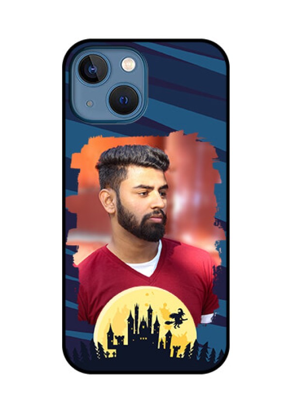 iPhone 13 Mini Photo Printing on Glass Case - Halloween Witch Design