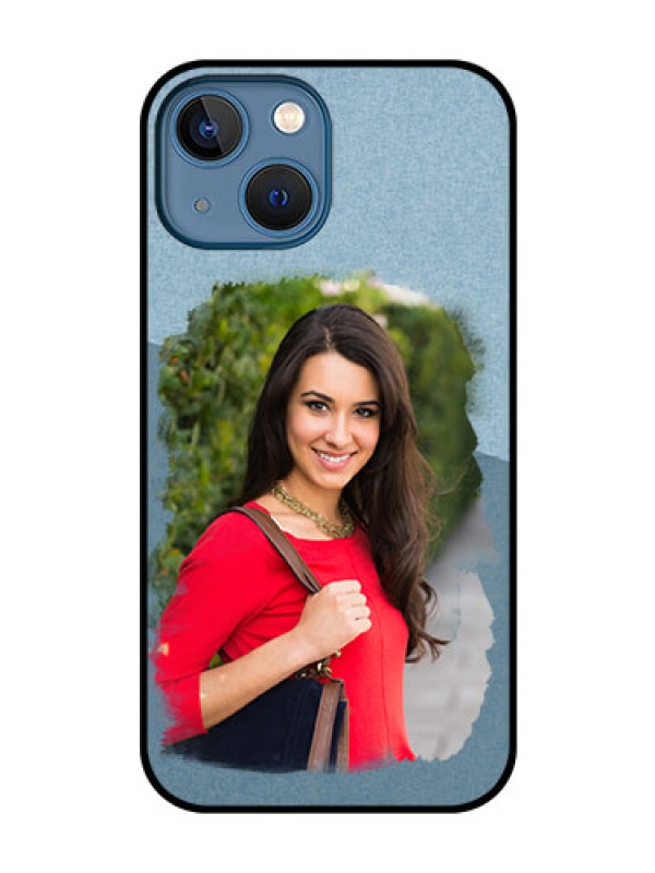 Custom iPhone 13 Mini Custom Glass Mobile Case - Grunge Line Art Design