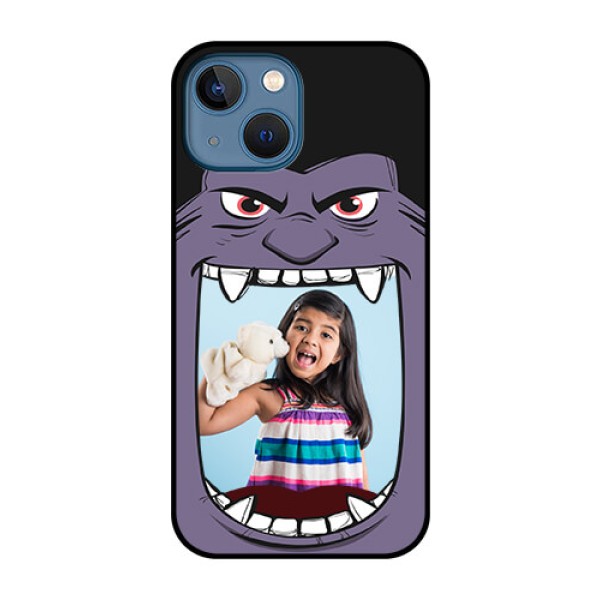 iPhone 13 Mini Custom Glass Phone Case - Angry Monster Design