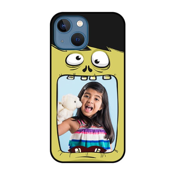 iPhone 13 Mini Personalized Glass Phone Case - Cartoon monster back case Design iPhone 13 Mini Personalized Glass Phone Case - Cartoon monster back case Design