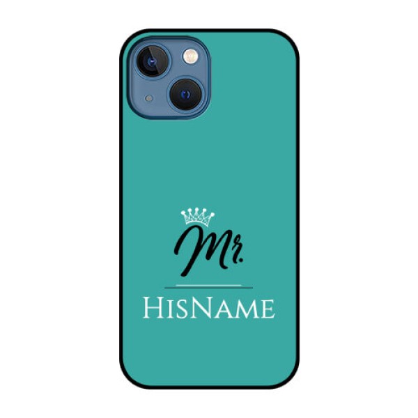 iPhone 13 Mini Custom Glass Phone Case Mr with Name