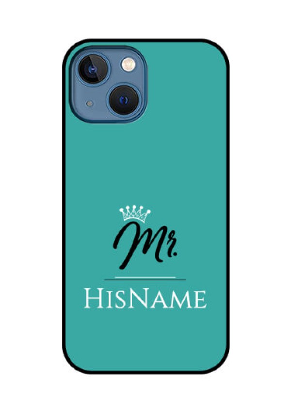iPhone 13 Mini Custom Glass Phone Case Mr with Name