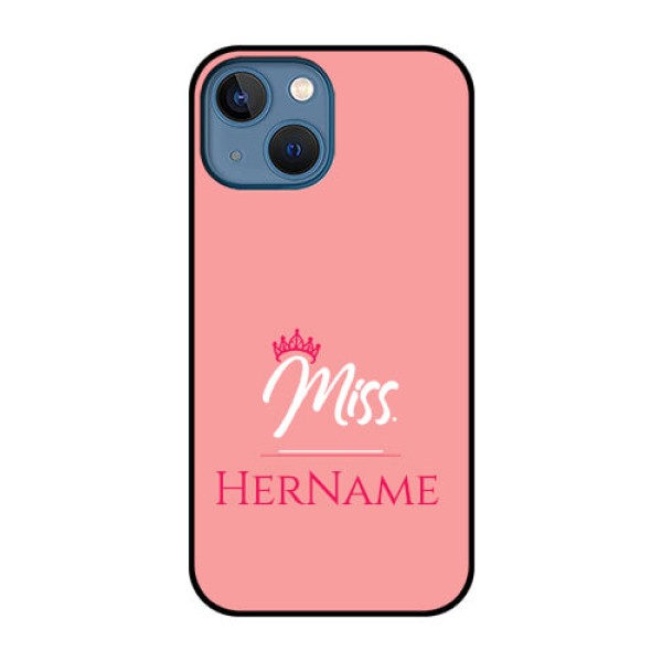 iPhone 13 Mini Custom Glass Phone Case Mrs with Name