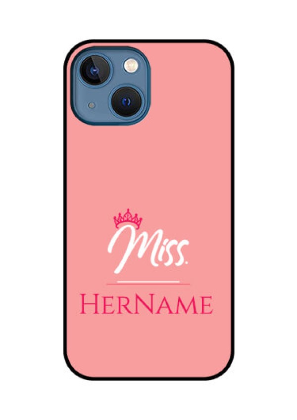 iPhone 13 Mini Custom Glass Phone Case Mrs with Name