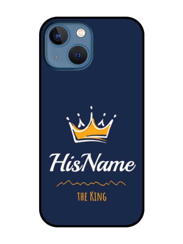 Custom iPhone 13 Mini Glass Phone Case King with Name
