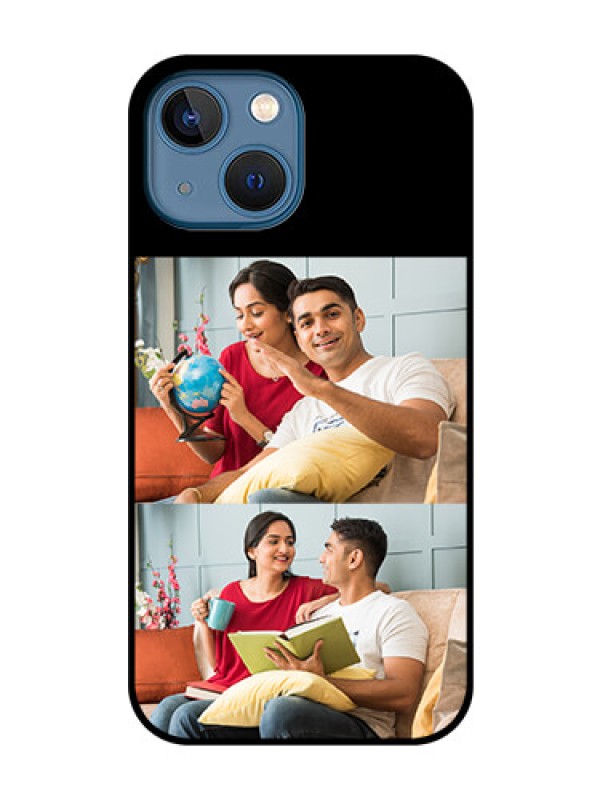 Custom iPhone 13 Mini 2 Images on Glass Phone Cover