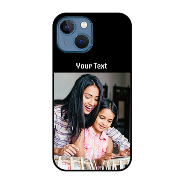 iPhone 13 Mini Photo with Name on Glass Phone Case