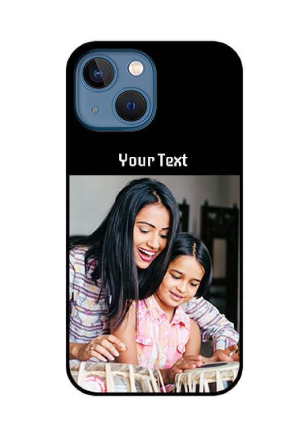 iPhone 13 Mini Photo with Name on Glass Phone Case