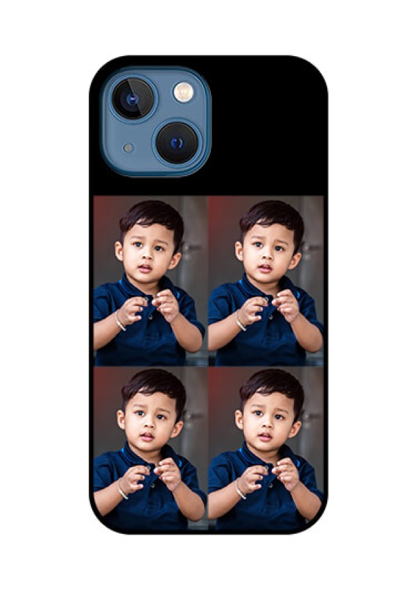 iPhone 13 Mini 4 Image Holder on Glass Mobile Cover