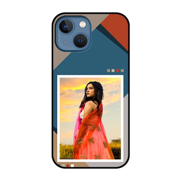 iPhone 13 Mini Personalized Glass Phone Case - Retro color pallet Design iPhone 13 Mini Personalized Glass Phone Case - Retro color pallet Design