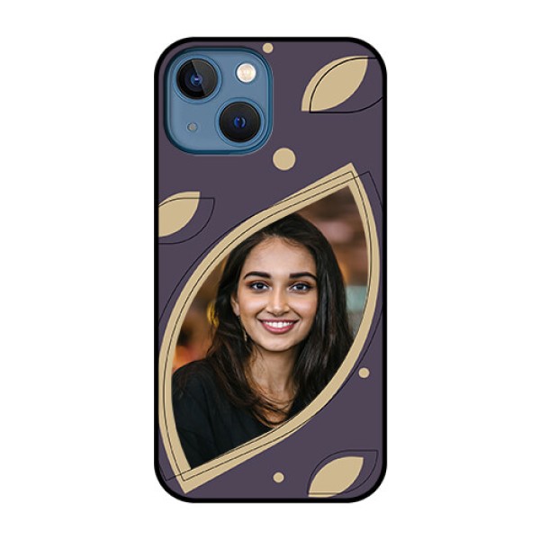 iPhone 13 Mini Custom Glass Mobile Case - Falling Leaf Design