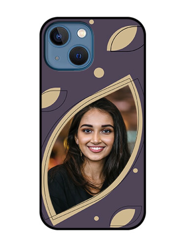 Custom iPhone 13 Mini Custom Glass Mobile Case - Falling Leaf Design