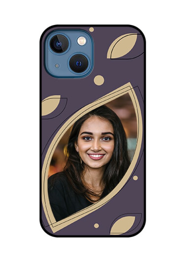 iPhone 13 Mini Custom Glass Mobile Case - Falling Leaf Design