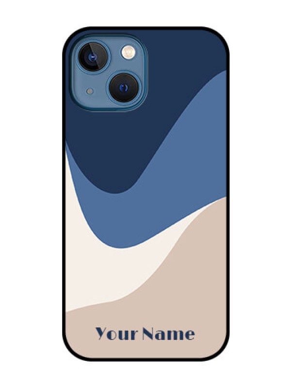 Custom iPhone 13 Mini Custom Glass Phone Case - Abstract Drip Art Design