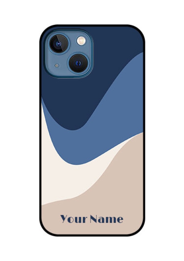 iPhone 13 Mini Custom Glass Phone Case - Abstract Drip Art Design
