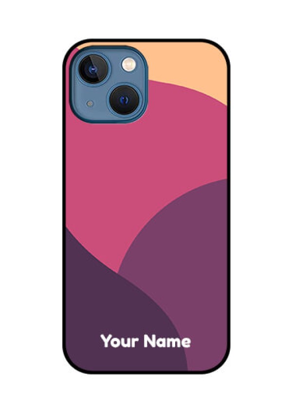 iPhone 13 Mini Custom Glass Phone Case - Mixed Multi-colour abstract art Design