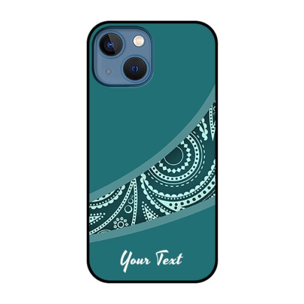 iPhone 13 Mini Photo Printing on Glass Case - semi visible floral Design