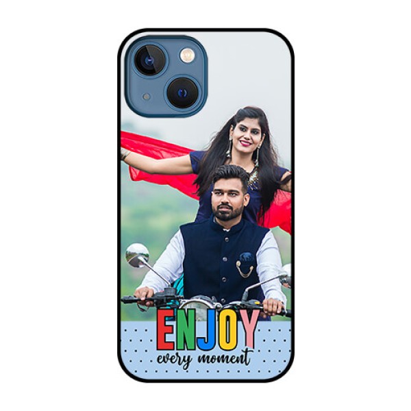 iPhone 13 Mini Photo Printing on Glass Case - Enjoy Every Moment Design iPhone 13 Mini Photo Printing on Glass Case - Enjoy Every Moment Design