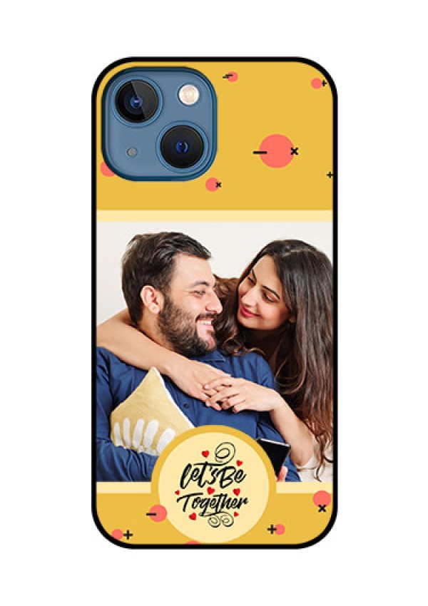 iPhone 13 Mini Photo Printing on Glass Case - Lets be Together Design