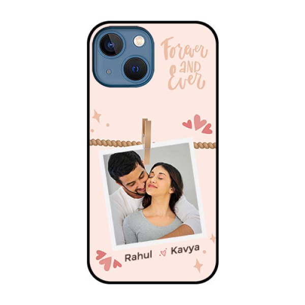 iPhone 13 Mini Custom Glass Phone Case - Forever and ever love Design iPhone 13 Mini Custom Glass Phone Case - Forever and ever love Design