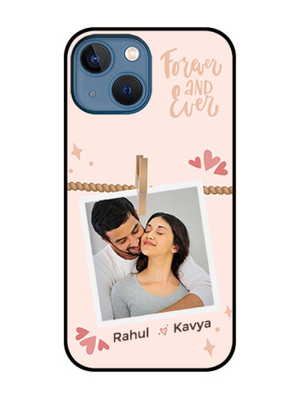 Custom iPhone 13 Mini Custom Glass Phone Case - Forever and ever love Design