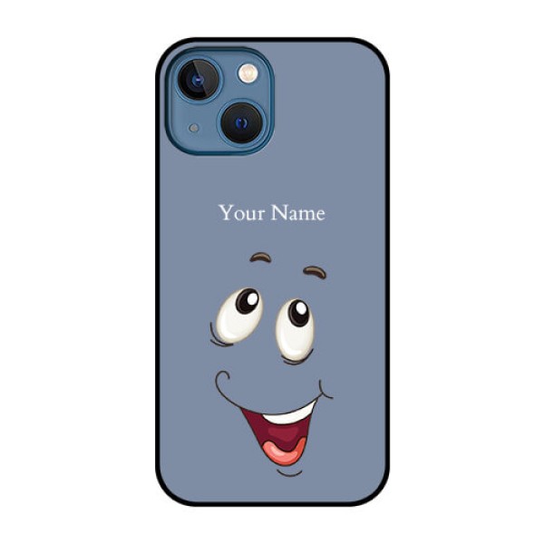 iPhone 13 Mini Photo Printing on Glass Case - Laughing Cartoon Face Design iPhone 13 Mini Photo Printing on Glass Case - Laughing Cartoon Face Design